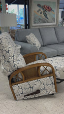 Custom Rattan Rocker Recliner