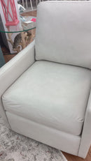 Custom 100% Italian Leather Swivel Chair.