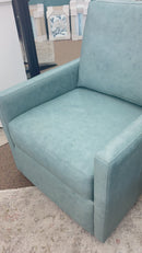 Custom 100% Italian Leather Swivel Chair.