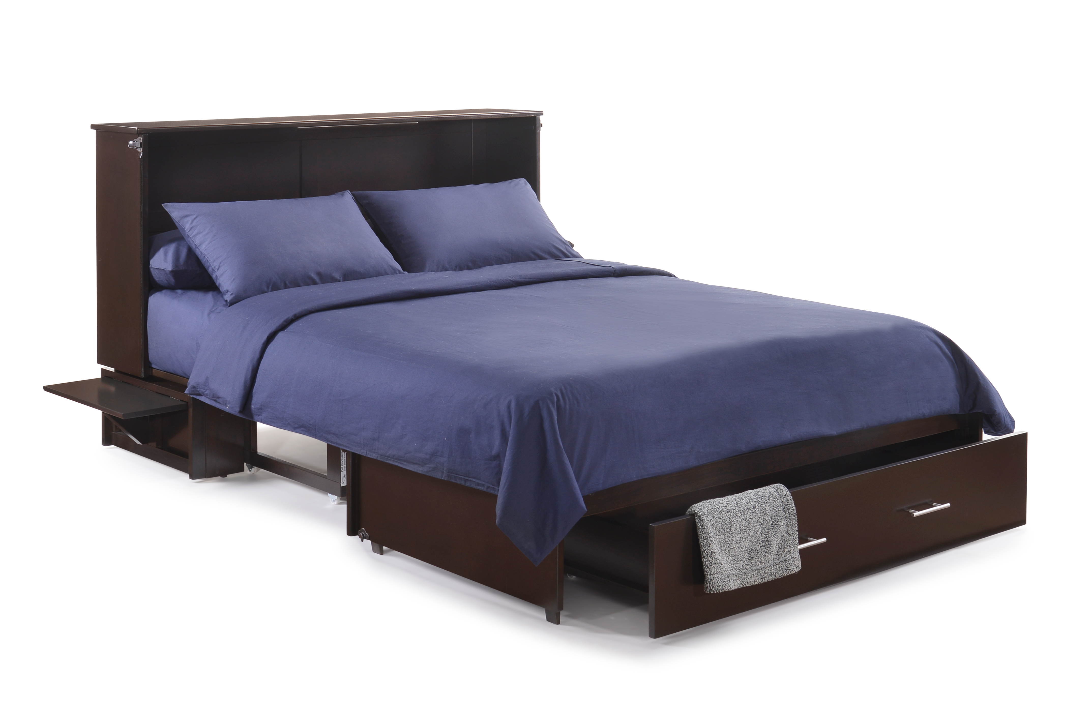 Sedona Murphy Cabinet Bed in Dark Chocolate, converted to queen bed | Atlantic Fine Furniture, Melbourne FL