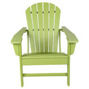 HDPE Adirondack Chair Sunlight Resistant No-Fading Snowstorm Resistant Outdoor Chair Patio Chairs-Ergonomic Comfort, Like Real Wood, Widely Used for Fire Pits, Decks, Gardens - Apple Green - Atlantic Fine Furniture Inc
