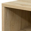 Mid-century modern TV cabinet wooden TV console media cabinet with storage space and brown home entertainment center for living room, bedroom and office,oak - Atlantic Fine Furniture Inc