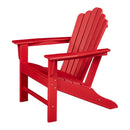 Classic Outdoor Adirondack Chair for Garden Porch Patio Deck Backyard, Weather Resistant Accent Furniture, Red - Atlantic Fine Furniture Inc