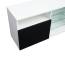TV Stand High Gloss Doors Modern TV Stand LED(White/Black) - Atlantic Fine Furniture Inc