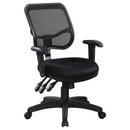 Rollo - Upholstered Adjustable Ergonomic Office Chair - Black - Atlantic Fine Furniture Inc