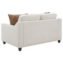 Christine - Upholstered Sloped Arm Loveseat - Beige - Atlantic Fine Furniture Inc
