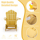 TALE Folding Adirondack Chair with Pullout Ottoman with Cup Holder, Oversized, Poly Lumber,  for Patio Deck Garden, Backyard Furniture, Easy to Install,YELLOW. Banned from selling on Amazon - Atlantic Fine Furniture Inc