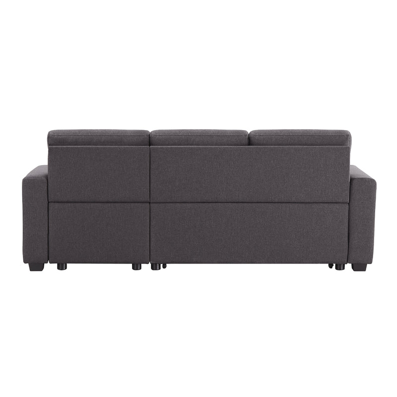 Orisfur. 83" Pull Out Sleeper Sofa Reversible L-Shape 3 Seat Sectional Couch with Storage Chaise for Living Room Furniture Set