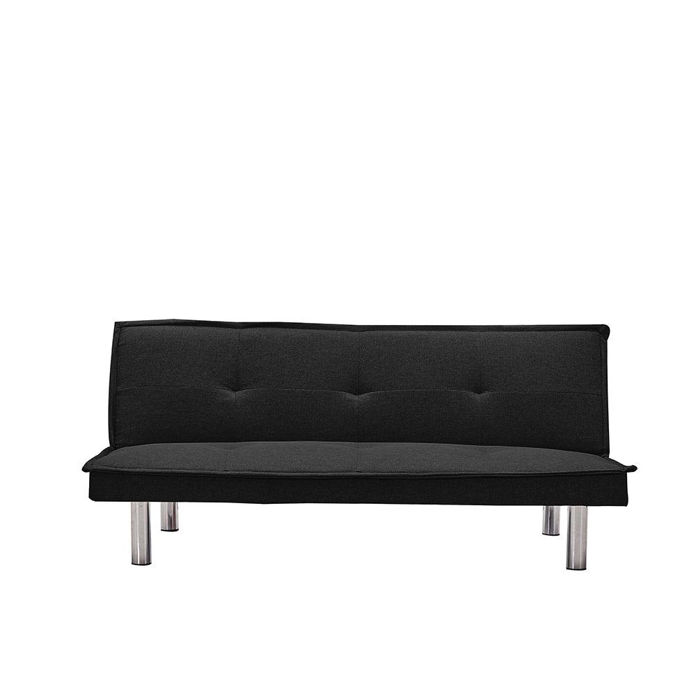 Black Fabric Sofa Bed ， Convertible Folding Futon Sofa Bed Sleeper for Home Living Room . - Atlantic Fine Furniture Inc