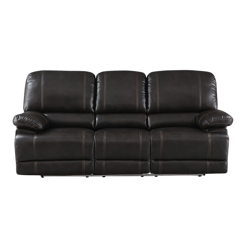 Recliner Chair Sofa Manual Reclining Home Seating Seats Movie Theater Chairs With Reversible Backrest And Cup Holders, Brown