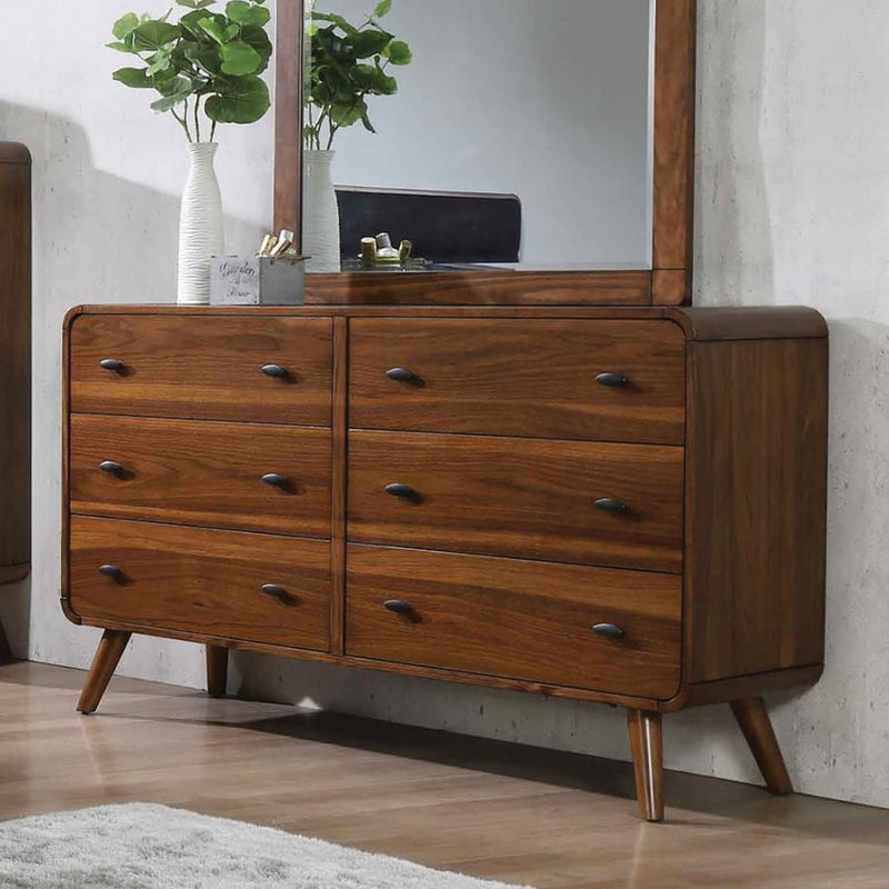 Robyn - 6-Drawer Dresser - Dark Walnut - Atlantic Fine Furniture Inc