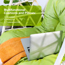 Swing Egg Chair with Stand Indoor Outdoor Wicker Rattan Patio Basket Hanging Chair with C Type bracket , with cushion and pillow,Patio Wicker folding Hanging Chair - Atlantic Fine Furniture Inc