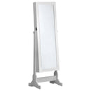 Zayas - Cheval Mirror With Jewelry Storage - White - Atlantic Fine Furniture Inc
