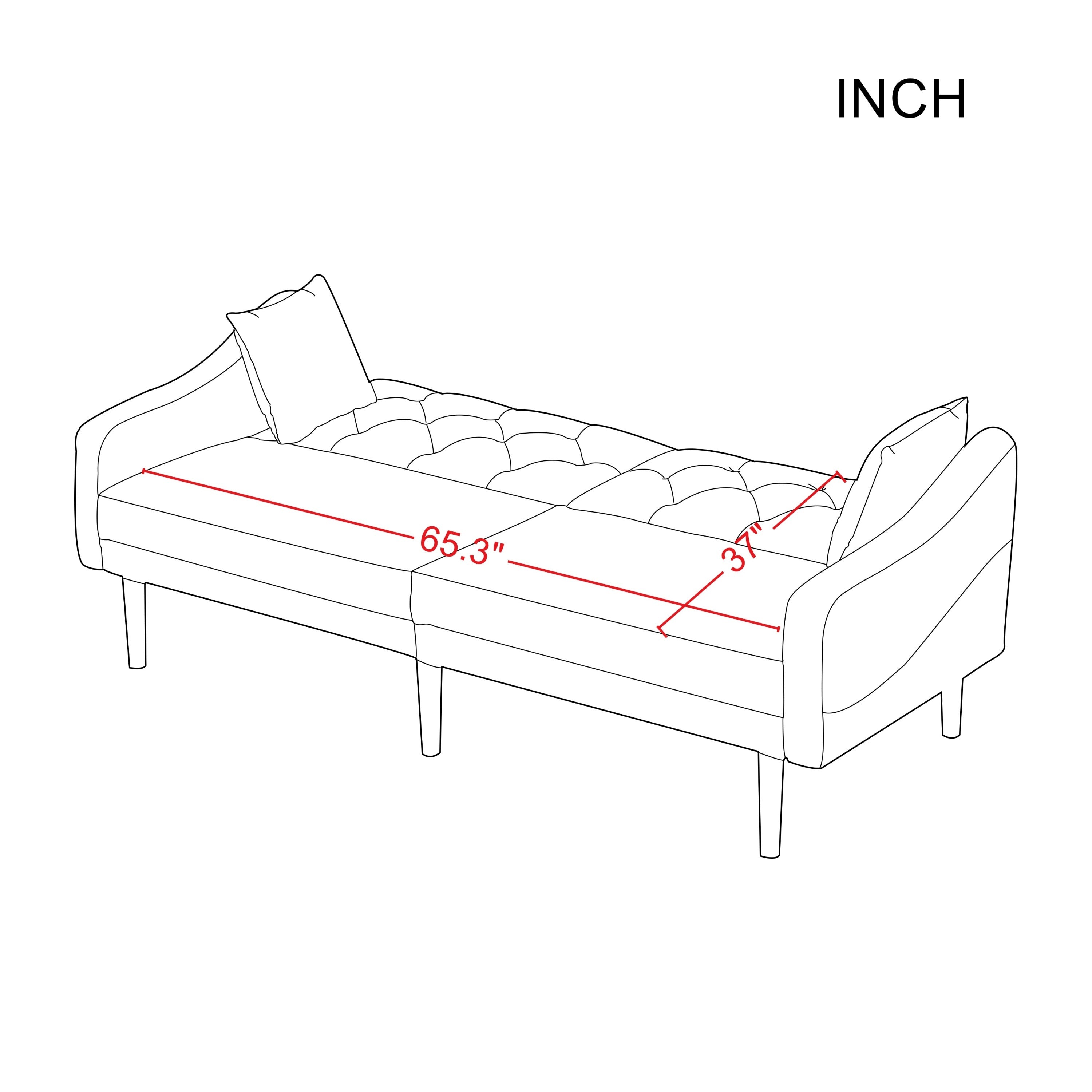 FUTON SOFA SLEEPER PINK VELVET WITH 2 PILLOWS ***Not available for sale on Walmart*** - Atlantic Fine Furniture Inc