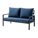 Helice Outdoor Conversation Aluminum 4 Piece Sofa Sets with Cushions - Atlantic Fine Furniture Inc