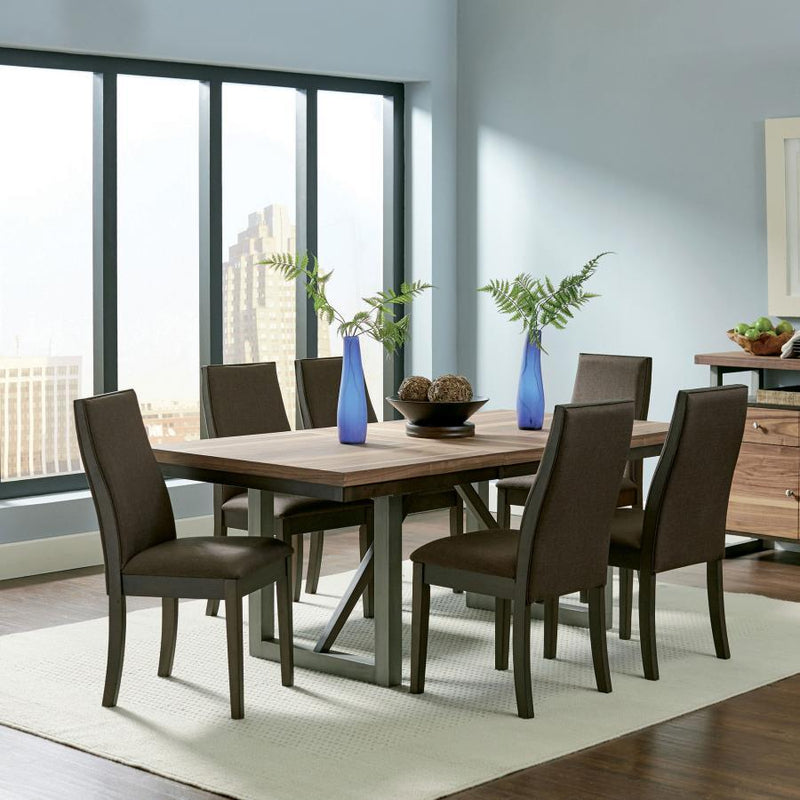 Spring Creek - Dining Table With Extension Leaf - Natural Walnut