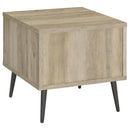 Welsh - Square Engineered Wood Side End Table Antique Pine - Distressed Pine - Atlantic Fine Furniture Inc