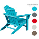 Classic Outdoor Adirondack Chair Set of 2 for Garden Porch Patio Deck Backyard, Weather Resistant Accent Furniture, Blue - Atlantic Fine Furniture Inc