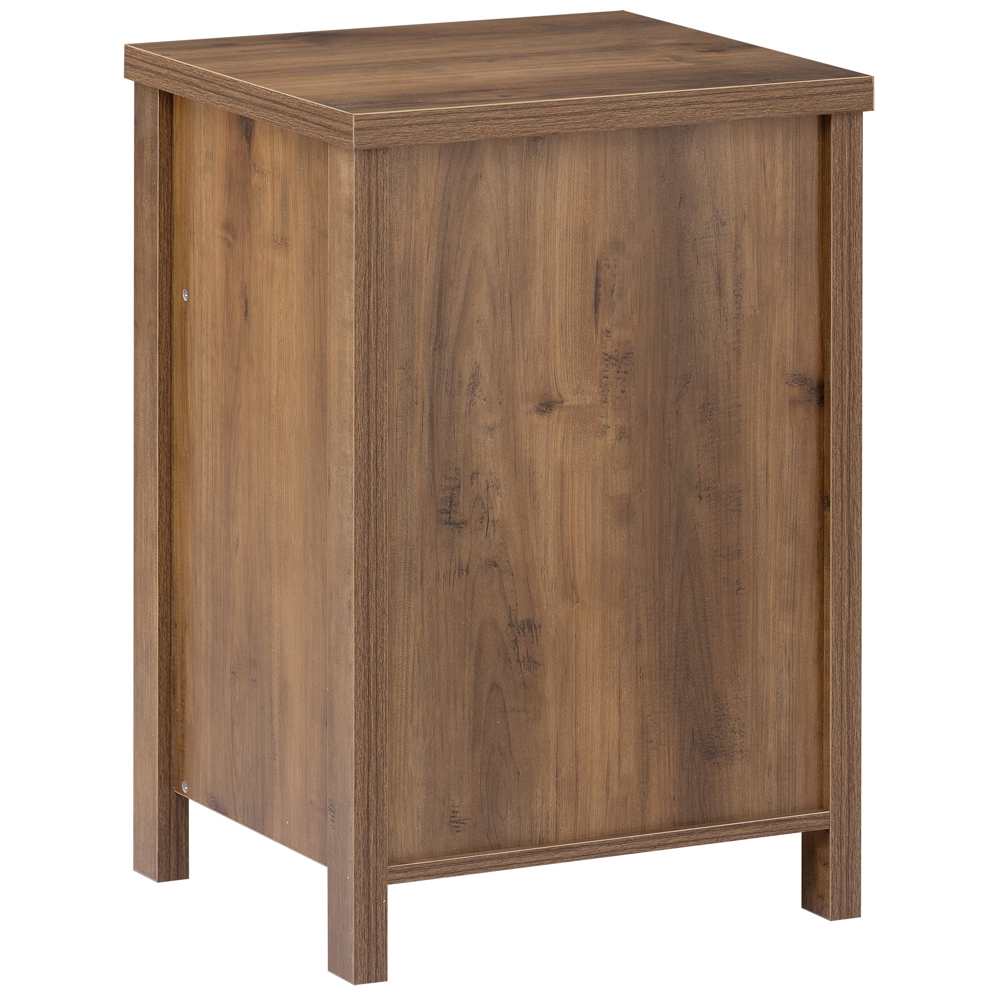 bedside cupboard,Bedside table, drawer cabinet, single door side cabinet, rattan cabinet door, yellow - Atlantic Fine Furniture Inc