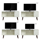 TV Stand Use in Living Room Furniture with 1 storage and 2 shelves Cabinet, high quality particle board,White - Atlantic Fine Furniture Inc