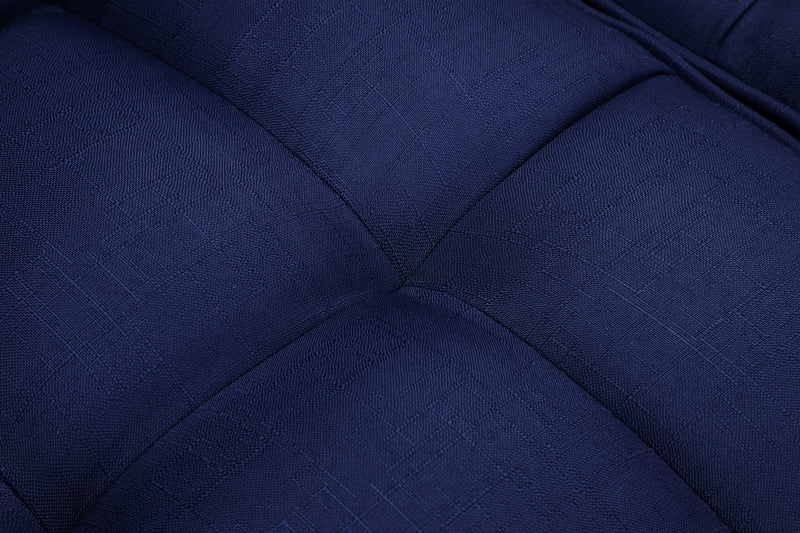 FUTON SLEEPER SOFA WITH 2 PILLOWS NAVY BLUE FABRIC（W223S00030）