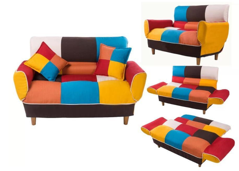 NEW SKU: WF296669ZAA---U_STYLE Small Space Colorful Sleeper Sofa, Solid Wood Legs - Atlantic Fine Furniture Inc