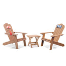 TALE Adirondack Chair Backyard Outdoor Furniture Painted Seating with Cup Holder All-Weather and Fade-Resistant Plastic Wood for Lawn Patio Deck Garden Porch Lawn Furniture Chairs Brown - Atlantic Fine Furniture Inc