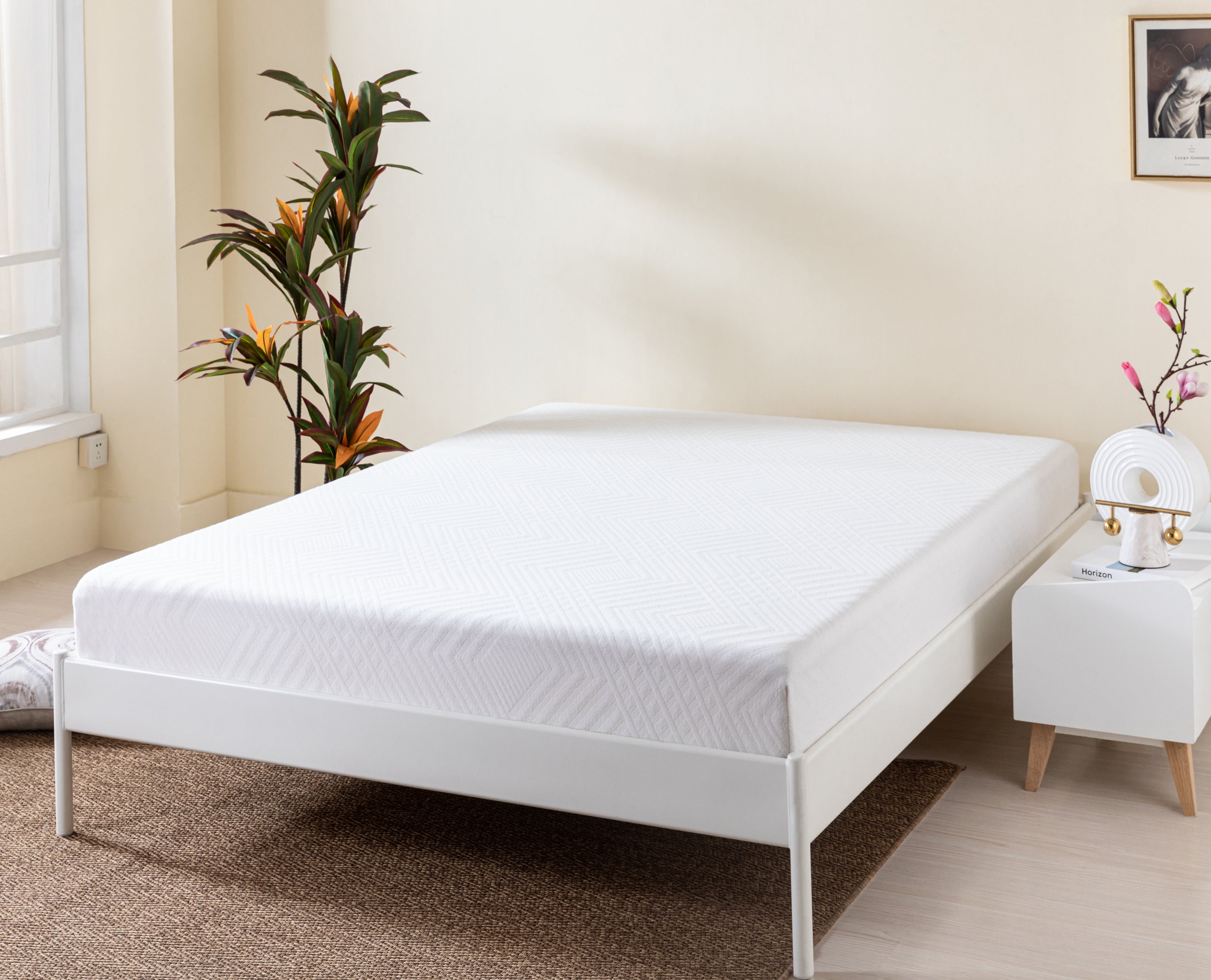 Green Tea Infused Memory Foam Full Mattress, 8 inch Gel Memory Foam Mattress for a Cool Sleep, Bed in a Box - Atlantic Fine Furniture Inc