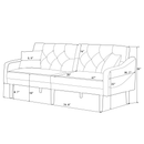 FUTON SOFA SLEEPER GREY VELVET WITH 2 PILLOWS(same as W223S00382,W223S00954) ***Not available for sale on Walmart*** - Atlantic Fine Furniture Inc