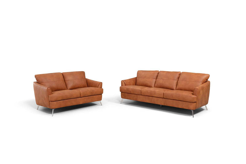 Safi - Loveseat - CapPUchino Leather - Atlantic Fine Furniture Inc