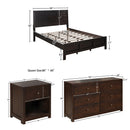 Classic Rich Brown 3 Pieces Queen Bedroom Set (Queen Bed + Nightstand+ Dresser) - Atlantic Fine Furniture Inc