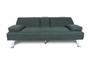 FUTON SOFA BED SLEEPER DARK GREY FABRIC（W22319409） - Atlantic Fine Furniture Inc