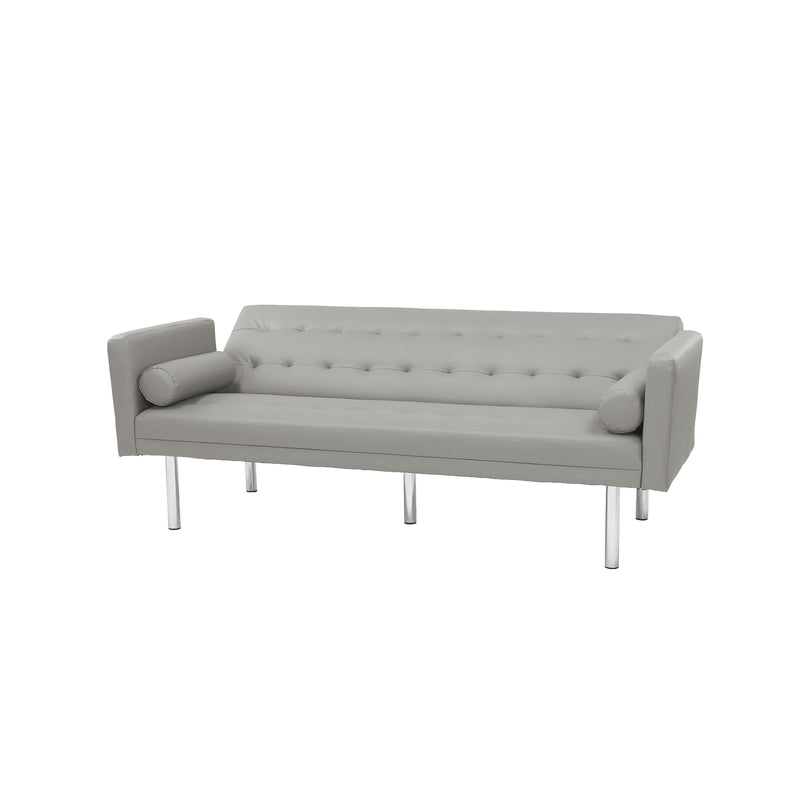 Square arm sleeper sofa GREY PU ***Not available for sale on Walmart***