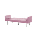 Square arm sleeper sofa Pink Velvet ***Not available for sale on Walmart*** - Atlantic Fine Furniture Inc