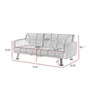 Convertible Folding Sofa Bed with Armrest , Fabric Sleeper Sofa Couch for Living Room . - Atlantic Fine Furniture Inc