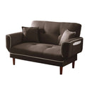 RELAX LOUNGE SOFA BED SLEEPER WITH 2PILLOWS BROWN FABRIC - Atlantic Fine Furniture Inc