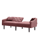 FUTON SOFA SLEEPER PINK VELVET WITH 2 PILLOWS ***Not available for sale on Walmart*** - Atlantic Fine Furniture Inc