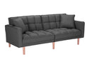 FUTON SLEEPER SOFA WITH 2 PILLOWS DARK GREY FABRIC（same as W223S00991、W223S00417。Size difference, See Details in page.） - Atlantic Fine Furniture Inc