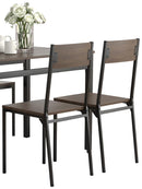 Lana - 5 Piece Rectangular Dining Set - Dark Brown And Black - Atlantic Fine Furniture Inc