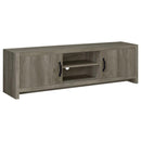 Burke - 2 Door Engineered Wood TV Stand - Gray Driftwood - Atlantic Fine Furniture Inc