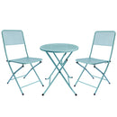 Premium Steel Patio Bistro Set, Folding Outdoor Patio Furniture Sets, 3 Piece Patio Set of Foldable Patio Table and Chairs - Atlantic Fine Furniture Inc