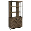 Millbrook - 2 Door Storage Bookshelf - Rustic Oak - Atlantic Fine Furniture Inc