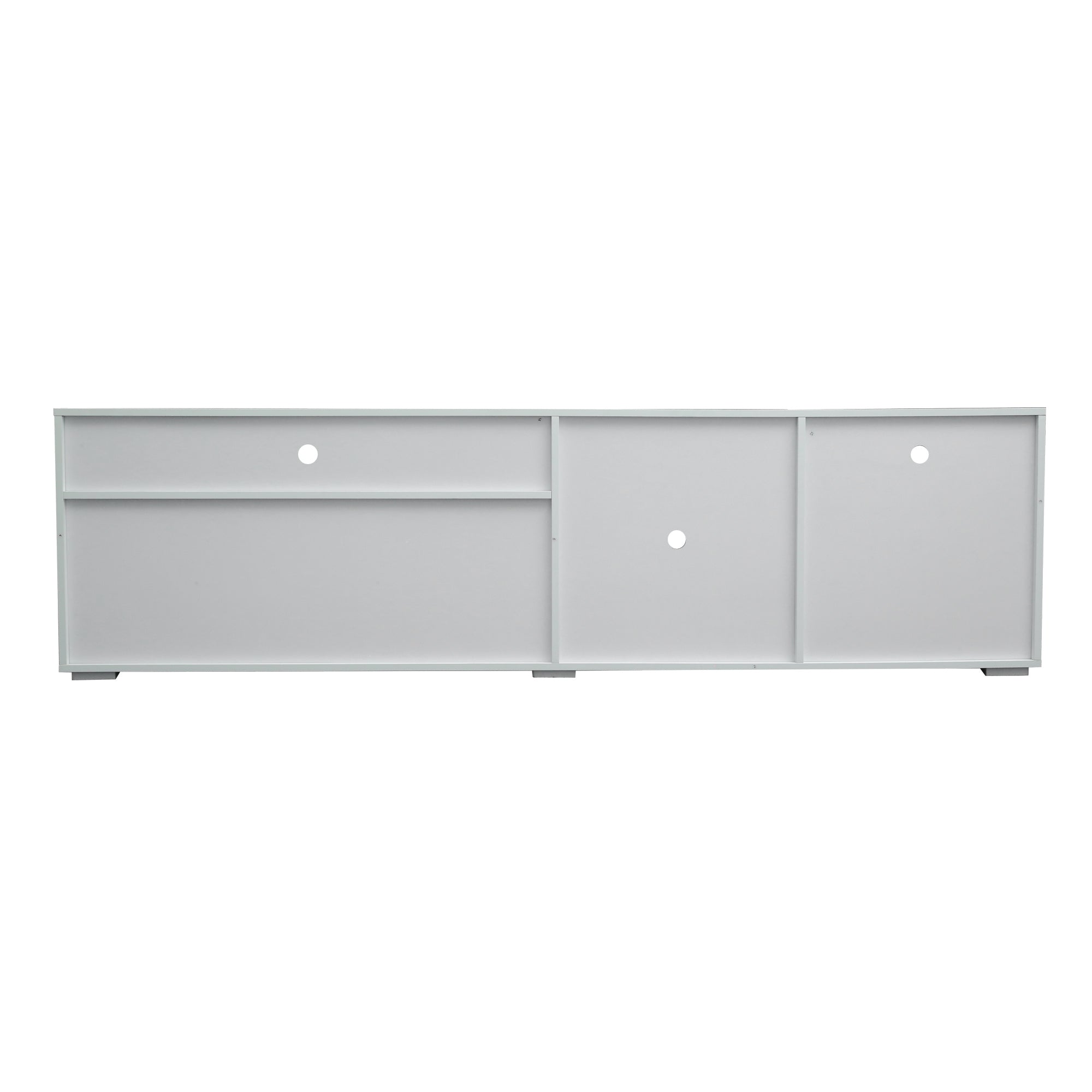 TV Stand  High Gloss Doors Modern TV Stand LED (White) - Atlantic Fine Furniture Inc