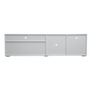 TV Stand  High Gloss Doors Modern TV Stand LED (White) - Atlantic Fine Furniture Inc