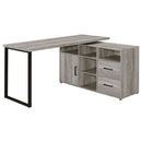 Hertford - L-Shape Office Desk with Storage - Atlantic Fine Furniture Inc