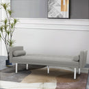 Square arm sleeper sofa GREY PU ***Not available for sale on Walmart*** - Atlantic Fine Furniture Inc