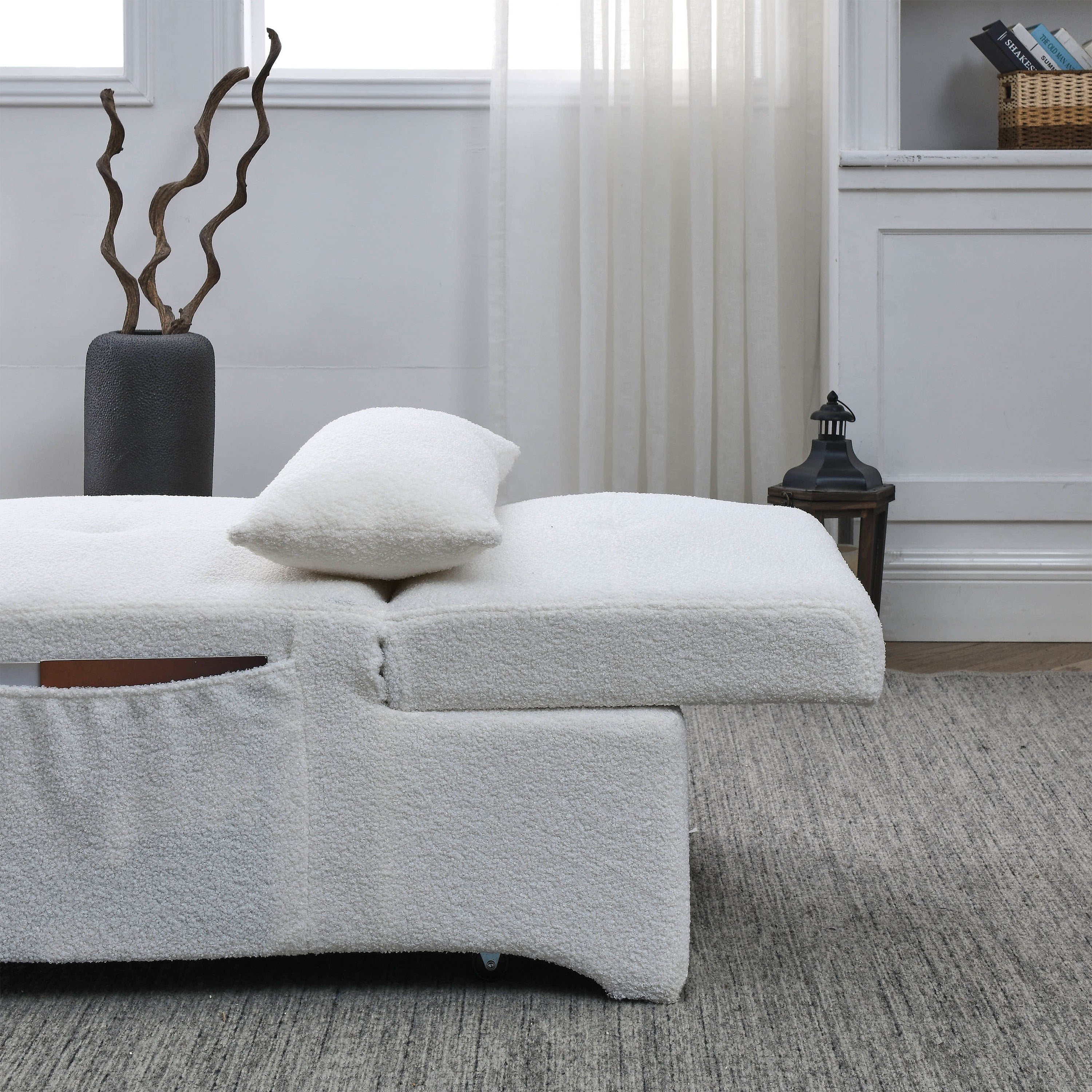 [Video] Welike 24.5"W Sleeper sofa bed, convertible chair 4 in 1 multifunctional folding sleeper sofa bed pull out sleeper sofa bed with adjustable backrest, single bed chair for small spaces - Atlantic Fine Furniture Inc