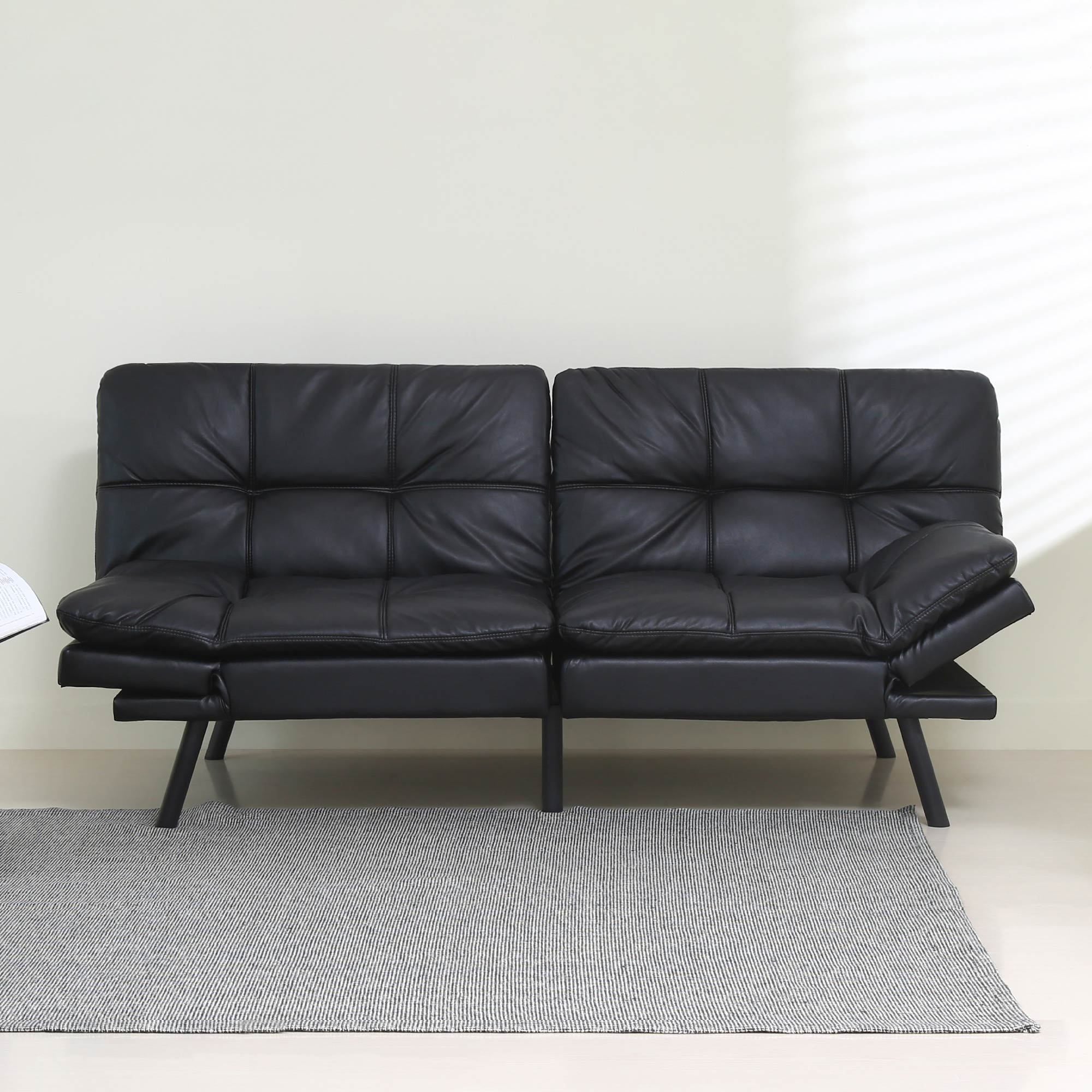 Convertible Memory Foam Futon Couch Bed, Modern Folding Sleeper Sofa-SF267PUBK - Atlantic Fine Furniture Inc