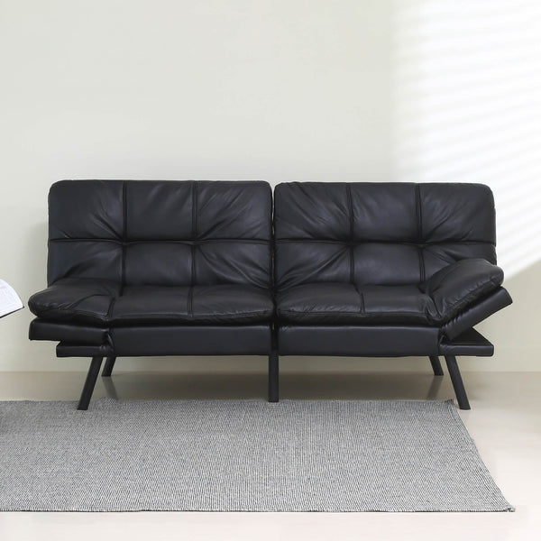 Convertible Memory Foam Futon Couch Bed, Modern Folding Sleeper Sofa-SF267PUBK - Atlantic Fine Furniture Inc