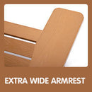 TALE Adirondack Chair Backyard Outdoor Furniture Painted Seating with Cup Holder All-Weather and Fade-Resistant Plastic Wood for Lawn Patio Deck Garden Porch Lawn Furniture Chairs Brown - Atlantic Fine Furniture Inc